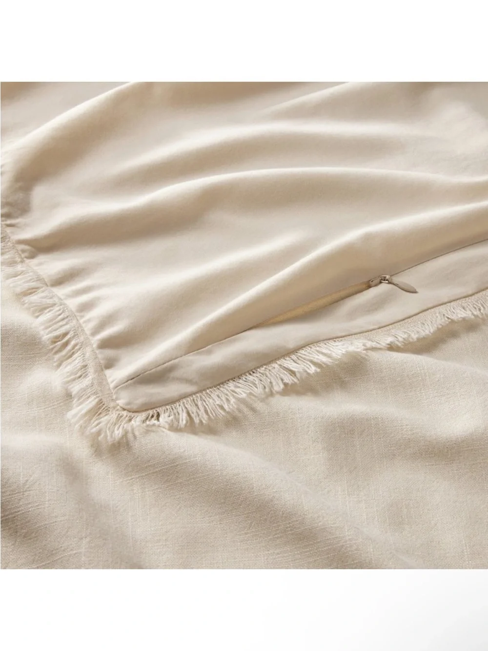 NWT King/California King Heavyweight Linen Blend Comforter & Sham Set Natural